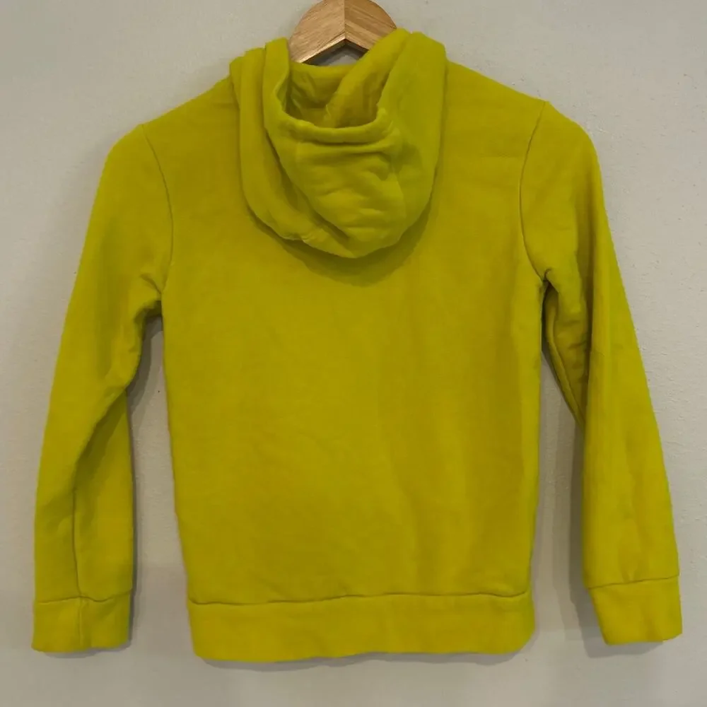 Adidas Boys Youth Sweatshirt Hoodie Yellow Small 9/10